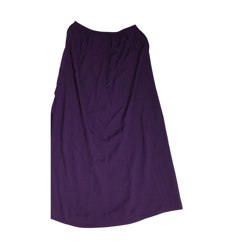 Kathie Lee Collection Womens Purple Rayon Maxi Skirt Set Side Tie Top Size M - Picture 4 of 11